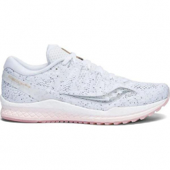 Buty sportowe "Freedom Iso" w kolorze białym. Białe buty sportowe damskie Saucony, z materiału. W wyprzedaży za 363,95 zł.
