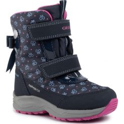 Śniegowce GEOX - J Kuray G.B Abx A J94ALA 0MN50 C4002 S Navy. Niebieskie śniegowce dziewczęce Geox, bez zapięcia. Za 349,00 zł.