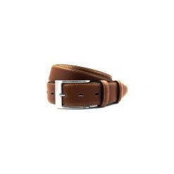 Brązowy pasek męski P20 Sobieski - 3,5cm. Pomarańczowe paski męskie Modini Moda Męska, w paski, ze skóry, eleganckie. Za 71,10 zł.
