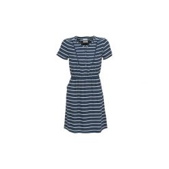 Sukienki krótkie Tommy Jeans QARRIE. Niebieskie sukienki damskie Tommy Jeans, s, bez wzorów, z jeansu, bez kołnierzyka, z krótkim rękawem, krótkie, mini. Za 351,20 zł.