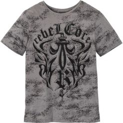 T-shirty męskie: T-shirt Slim Fit bonprix szary z nadrukiem