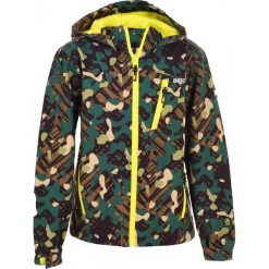 Kurtki chłopięce przeciwdeszczowe: BEJO Kurtka JAGGER JR SOFTSHELL BY-TEX 10 000 MORO PRINT/SULPHUR SPRING 152