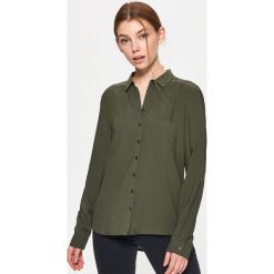 Gładka koszula - Khaki. Brązowe koszule damskie Cropp, l. Za 49,99 zł.