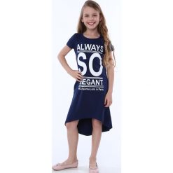 Sukienka dziewczęca z napisami granatowa NDZ8247. Szare sukienki dziewczęce Fasardi, z napisami. Za 59,00 zł.