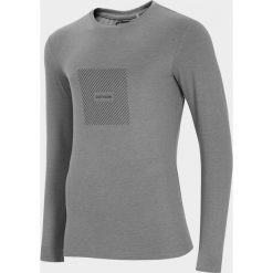 Longsleeve męski TSML601 - średni szary melanż - Outhorn. Szare koszulki męskie Outhorn, m, bez wzorów, bez kołnierzyka, z długim rękawem, długie. W wyprzedaży za 39,99 zł.