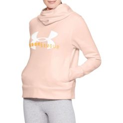 Under Armour Rival Fleece Logo Hoodie 1321185-805. Różowe bluzy damskie s, z bawełny. W wyprzedaży za 179,99 zł.