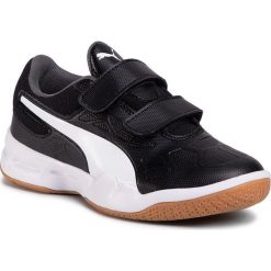 Sneakersy PUMA - Tenaz V Jr 104891 01 Black/White/Iron Gate/Gum. Czarne trampki chłopięce Puma, bez wzorów, ze skóry ekologicznej, na rzepy. Za 199,99 zł.