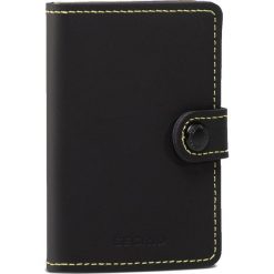 Mały Portfel Męski SECRID - Miniwallet MM Matte Black/Yellow. Czarne portfele męskie Secrid, bez wzorów, ze skóry. Za 229,00 zł.