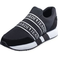Trampki i Sneakersy Trussardi Jeans. Czarne trampki i tenisówki damskie Trussardi Jeans, bez wzorów, z jeansu, bez zapięcia. Za 590,00 zł.