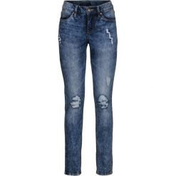 Dżinsy SKINNY bonprix ciemnoniebieski. Niebieskie jeansy damskie bonprix. Za 109,99 zł.
