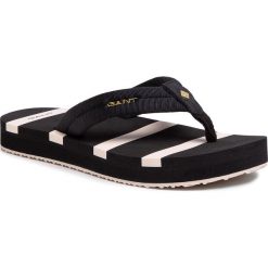 Japonki GANT - Lemonbeach 20599426 Black G00. Czarne klapki damskie GANT, bez wzorów, ze skóry ekologicznej, bez obcasa. Za 169,00 zł.