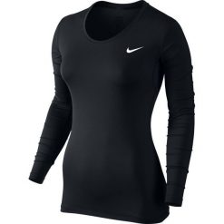 Topy sportowe damskie: Nike Koszulka damska Pro Long Sleeve Top czarna r. L (725740-010)