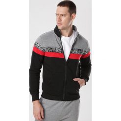 Czarno-Szara Bluza Acalelise. Czarne bluzy męskie Born2be, xl, bez wzorów, bez kołnierzyka, bez rękawów, bez kaptura. Za 89,99 zł.