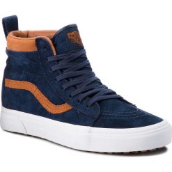 Sneakersy VANS - Sk8-Hi Mte VN0A33TXUCB (Mte) Suede/Dress Blues. Niebieskie sneakersy męskie Vans, przed kolano, bez zapięcia. W wyprzedaży za 309,00 zł.