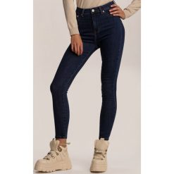Granatowe Jeansy Skinny Gennan. Niebieskie jeansy damskie Renee, bez wzorów, z jeansu. Za 109,99 zł.