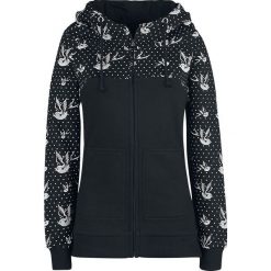Rock Rebel by EMP Freaking Out Loud Bluza z kapturem rozpinana damska czarny. Czarne bluzy rozpinane damskie marki Rock Rebel by EMP, xxl, z nadrukiem, z kapturem. Za 179,90 zł.