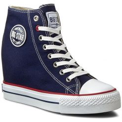 Sneakersy BIG STAR - U274902 Navy. Niebieskie półbuty damskie BIG STAR, z gumy. W wyprzedaży za 59,00 zł.