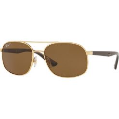 Ray-Ban - Okulary. Czarne okulary przeciwsłoneczne męskie Ray-Ban, z materiału, prostokątne. W wyprzedaży za 499,90 zł.