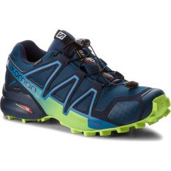 Buty SALOMON - Speedcross 4 Gtx GORE-TEX 404923 27 G0 Poseidon/Navy Blazer/Lime Green. Niebieskie buty sportowe męskie Salomon, z tworzywa sztucznego, bez zapięcia, do biegania, salomon speedcross, gore-tex. W wyprzedaży za 559,00 zł.