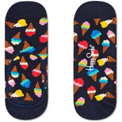 Happy Socks - Skarpetki Ice Cream. Niebieskie skarpetki damskie Happy Socks, bez wzorów. W wyprzedaży za 27,90 zł.