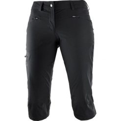 Salomon spodnie damskie Wayfarer Capri W Black 40. Czarne spodnie damskie Salomon, na lato, bez wzorów, sportowe, outdoorowe. W wyprzedaży za 269,00 zł.