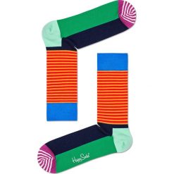 Happy Socks - Skarpety. Pomarańczowe skarpetki damskie Happy Socks, bez wzorów, z elastanu. Za 39,90 zł.