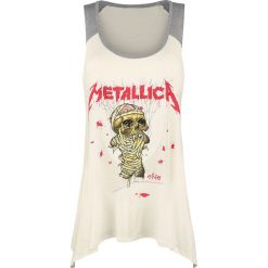 Metallica EMP Signature Collection Top damski kremowy melanż/szary. Szare topy damskie marki Metallica, xl, z nadrukiem, z materiału. Za 62,90 zł.
