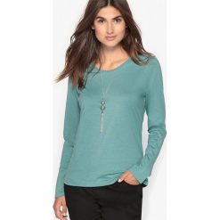 Gładka koszulka z okrągłym wycięciem szyi i długim rękawem. Czerwone t-shirty damskie Anne weyburn, z bawełny, z okrągłym kołnierzem, z długim rękawem. Za 104,96 zł.