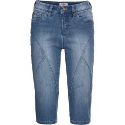 Bermudy dżinsowe ze stretchem bonprix niebieski. Niebieskie jeansy damskie bonprix, bez wzorów, z jeansu. Za 49,99 zł.