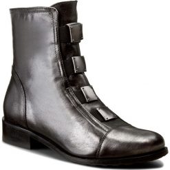 Botki damskie lity: Botki EKSBUT - 64-3520-E04-1G Czarny/Srebro Pol