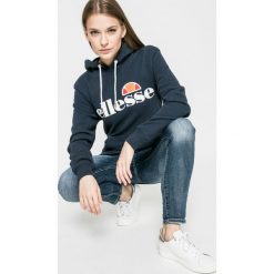 Ellesse - Bluza. Niebieskie bluzy damskie Ellesse, s, z nadrukiem, z bawełny, bez rękawów, z kapturem. W wyprzedaży za 159,90 zł.