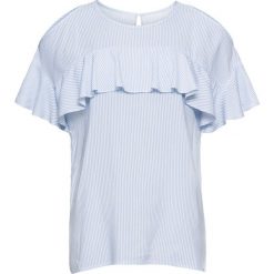 Bluzki damskie: Bluzka z wycięciami na ramionach: must have bonprix biało-niebieski w paski