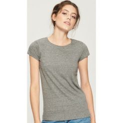 T-shirt Basic - Szary. Szare t-shirty damskie Sinsay, l. Za 9,99 zł.