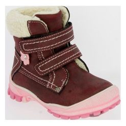 V+J Buty Zimowe Za Kostkę Dziewczęce 24 Burgund. Czerwone buty dziewczęce zimowe V+J, za kostkę, bez zapięcia. Za 125,00 zł.
