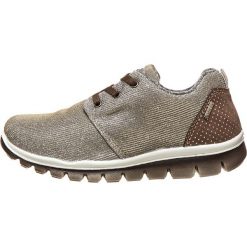 Sneakersy w kolorze brązowym. Pomarańczowe trampki dziewczęce Primigi, bez wzorów, z gore-texu, na sznurówki. W wyprzedaży za 119,95 zł.