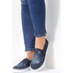Trampki damskie slip on: Granatowe Slip On Meraki
