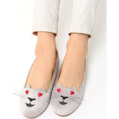 Szare Lordsy Whiskers. Szare lordsy damskie marki Born2be, z materiału. Za 39,99 zł.