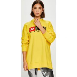 Diesel - Bluza. Szare bluzy damskie Diesel, s, z nadrukiem, z bawełny, bez rękawów, bez kaptura. W wyprzedaży za 399,90 zł.