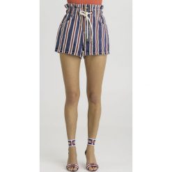 SZORTY JEANSOWE Elisabetta Franchi. Żółte szorty damskie Elisabetta Franchi, w paski, z jeansu, z podwyższonym stanem. Za 1319,00 zł.