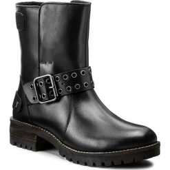 Botki PEPE JEANS - Hellen Open PLS50301 Black 999. Czarne botki damskie skórzane marki Pepe Jeans. W wyprzedaży za 299,00 zł.