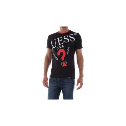 T-shirty z krótkim rękawem Guess M93I04 I3Z00. Czarne koszulki męskie Guess, s, z aplikacjami, bez kołnierzyka, krótkie. Za 119,05 zł.