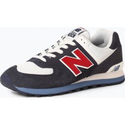 New Balance - Tenisówki męskie z dodatkiem skóry, niebieski. Niebieskie trampki męskie New Balance, bez wzorów, ze skóry, klasyczne, bez zapięcia. Za 379,95 zł.