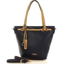 Shopper bag damskie: NOBO Trapezowa torebka na ramię granatowy