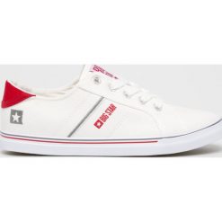 Big Star - Tenisówki. Białe trampki i tenisówki damskie marki BIG STAR, bez wzorów, z gumy, na sznurówki. Za 99,90 zł.