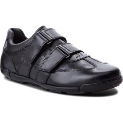 Półbuty GEOX - U Edgware A U843BA 043BC C9999 Black. Czarne półbuty męskie Geox, na co dzień, bez wzorów, ze skóry ekologicznej, klasyczne, bez zapięcia. W wyprzedaży za 209,00 zł.