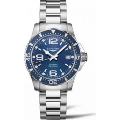 LONGINES HydroConquest L3.741.4.96.6. Szare zegarki męskie LONGINES, szklane. Za 4710,00 zł.