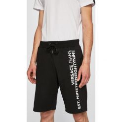 Versace Jeans - Szorty sportowe. Czarne spodenki sportowe męskie Versace Jeans, s, bez wzorów, z elastanu, sportowe. Za 529,90 zł.
