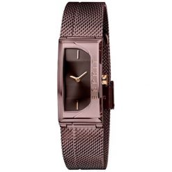 Esprit Houston Lux Brown ES1L015M0045. Brązowe zegarki damskie Esprit, srebrne. W wyprzedaży za 616,00 zł.