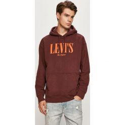 Levi's - Bluza bawełniana. Czerwone bluzy męskie Levi's®, s, z nadrukiem, z bawełny, z kapturem, bez rękawów, z kapturem. Za 329,90 zł.