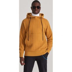 Pikowana bluza z kapturem - Żółty. Żółte bluzy męskie Reserved, s, z kapturem. Za 129,99 zł.